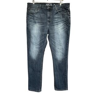 Levis Signature Slim Jeans Mens 38x32 Tapered Dark Was Faded Blue Casual Stretch